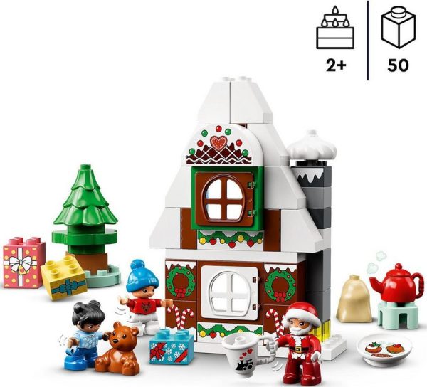 LEGO® Konstruktionsspielsteine Lebkuchenhaus mit Weihnachtsmann (10976), LEGO® DUPLO, (50 St) – Bild 2