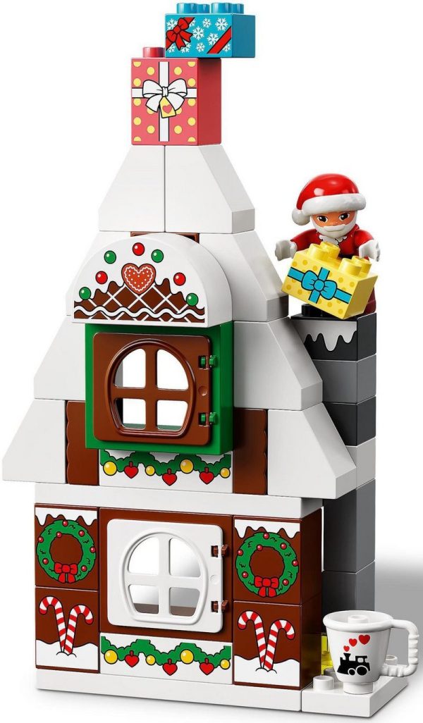 LEGO® Konstruktionsspielsteine Lebkuchenhaus mit Weihnachtsmann (10976), LEGO® DUPLO, (50 St) – Bild 3